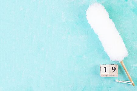 September 19, World Cleanup Day. Plastic free background. Eco friendly, zero waste, concept.の写真素材