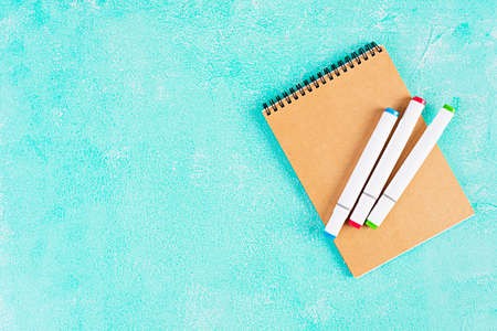 Concept back to school. Different supplies for sketch. School accessories.の写真素材