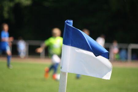 Photo of a Corner flag on a football field