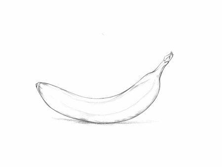 Illustration of a simple bananaの写真素材
