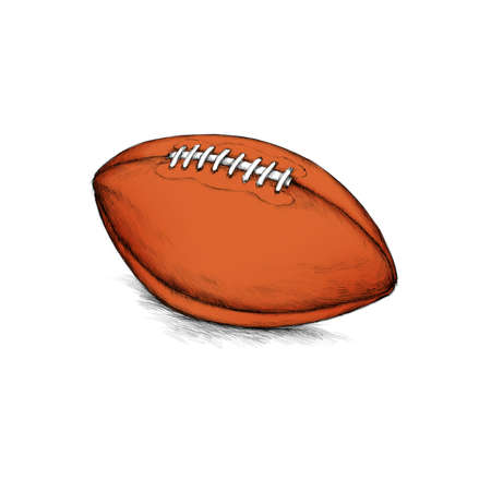 Illustration of a classic leather footballの写真素材