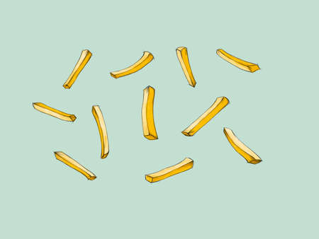 Illustration of some yellow friezeの写真素材