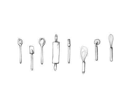 Different baking utensilsの写真素材