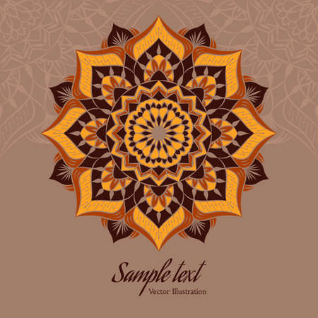 Ornament beautiful mandala. Geometric circle element made in vector.のイラスト素材