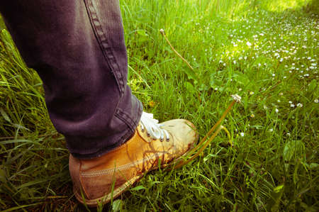 Feet on the ground