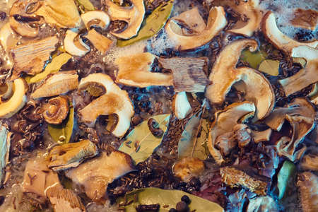 Boiling mushroom cabbage