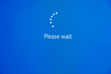 Please wait signの写真素材