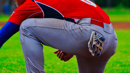 Baseball player in detailのeditorial素材