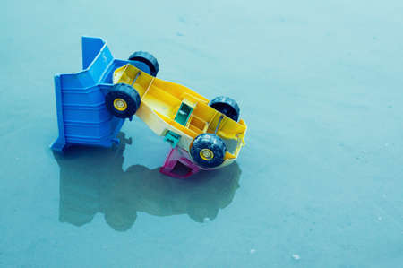 Broken toy truckの写真素材