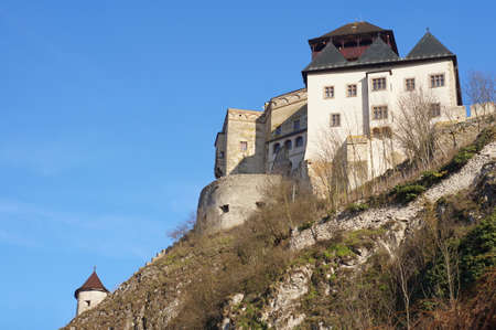 Trencin castle on a hill, Slovakiaのeditorial素材