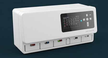 3D Illustration of a Power Supply Isolated on a Backgroundの素材