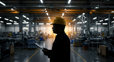 Aerial view of the city at night. 3D Renderingの素材