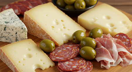 Close up of a group of young people assembling a wooden frame at a workshopの素材