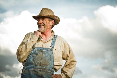 1930s farmer smilingの写真素材