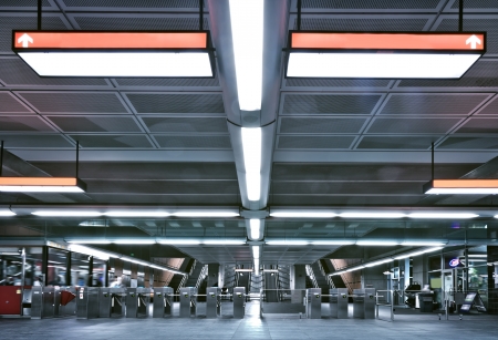 Metro entrance and gate - editorialのeditorial素材