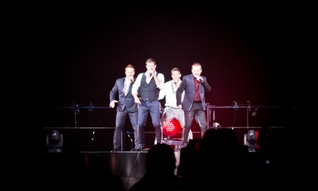 MONTREAL, CANADA, June 6, 2013, 98 Degrees in concert at Bell Center for the Package Tourのeditorial素材