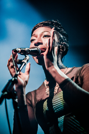 Montreal, Canada, October 15, 2013: Bonobo in Concert at the Metropolis.のeditorial素材