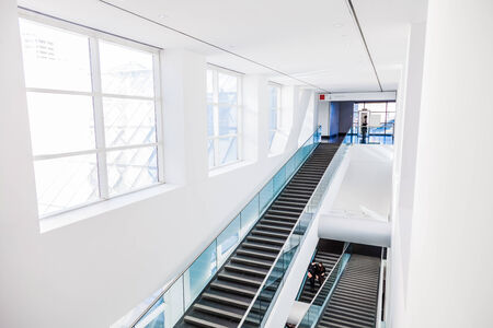 Editorial - Montreal, Canada. Fine Arts Museum Modern Staircase Set with Natural sun light.のeditorial素材