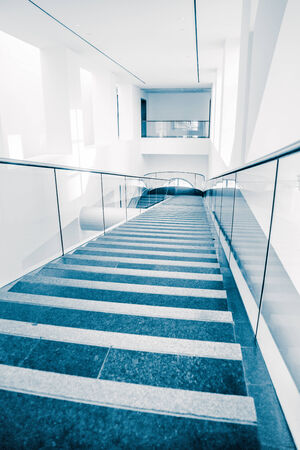 Editorial - Montreal, Canada. Fine Arts Museum Modern Staircase Set with Natural sun light.のeditorial素材