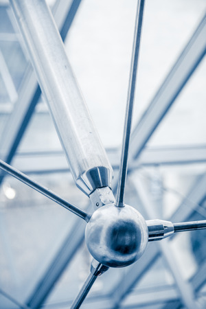 Modern Architectural Skylight Structure Details from Indoor a Buildingの写真素材