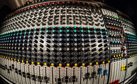 Mixing Board in a recording studio