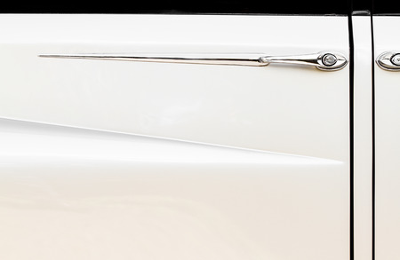 Luxurious and Vintage Beige Car Doors and Handle Detailの写真素材