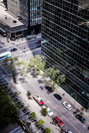 Editorial August 07 2014, Montreal, Quebec, Canada. View from the 17th floor of Downtown Montreal...