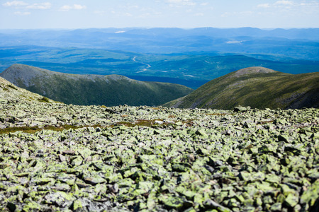 View from the Mont Jacques-Cartier in Quebec, Canadaの写真素材