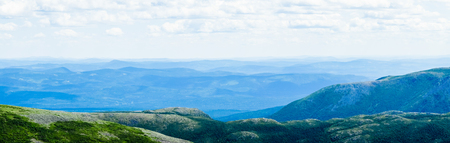 Panoramic View from the Mont Jacques-Cartier in Quebec, Canadaの写真素材
