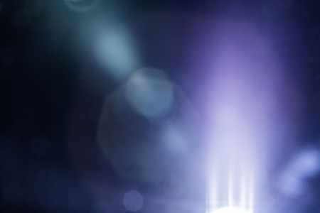 Real Lens Flare Shot in Studio over Black Background. Easy to add as Overlay or Screen Filter over Photosの写真素材