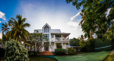 SAN ANDRES ISLAND, Colombia _ Circa March 2017. Huge Villa Rented by Tourists during a Beautiful Sunny Day of March on San AndrÃ©s Island.のeditorial素材