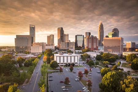 Charlotte North Carolina, Mecklenburg County, USAの写真素材