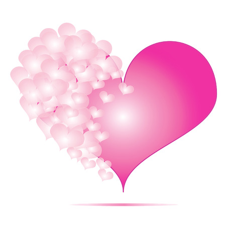 background with pink heartsのイラスト素材