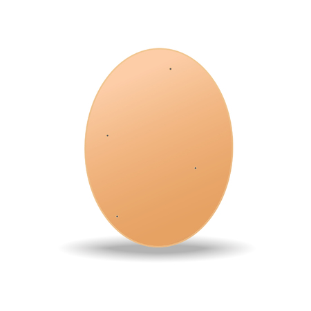brown egg on white backgroundのイラスト素材
