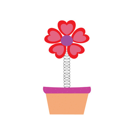 Flowers in potsのイラスト素材