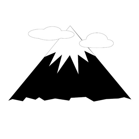mountain icon vectorのイラスト素材