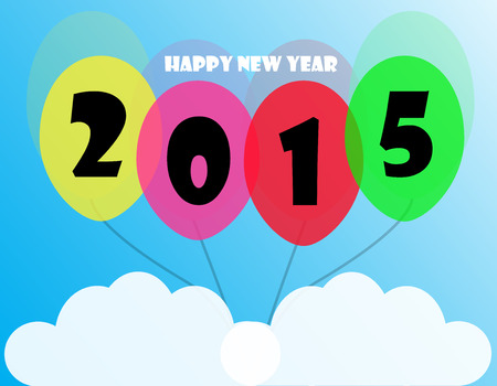 happy new year 2015のイラスト素材
