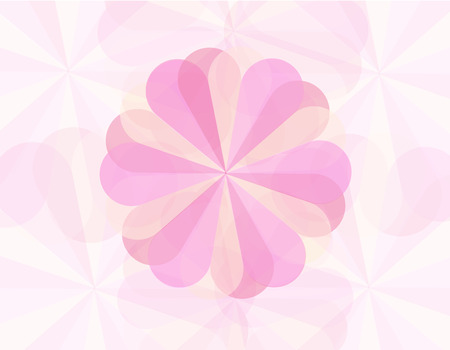 Abstract flower pink geometrical background. vectorのイラスト素材
