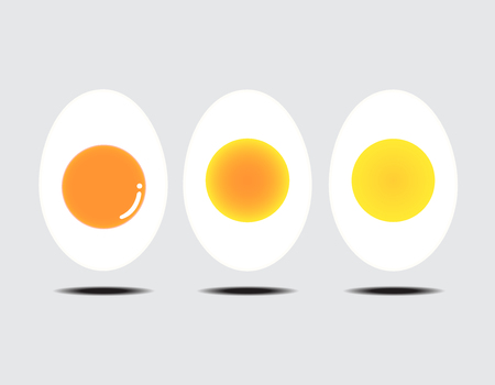 Vector illustration of boiled egg gray backgroundのイラスト素材