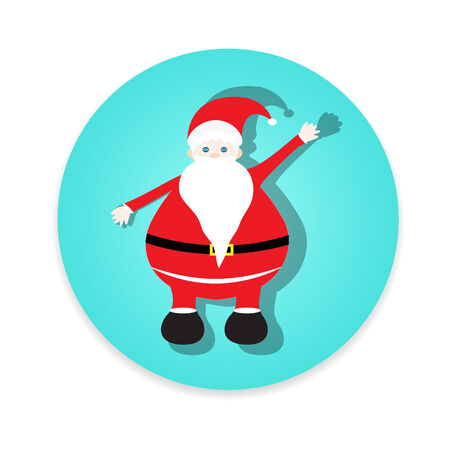 Cute santa claus on white backgroundのイラスト素材