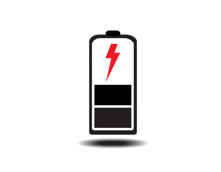 battery icon vector designのイラスト素材
