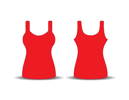 Blank singlet template. vector illustrationのイラスト素材