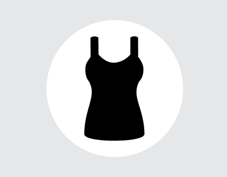 Singlet, sleeveless flat icon the circle. Vector illustrationのイラスト素材