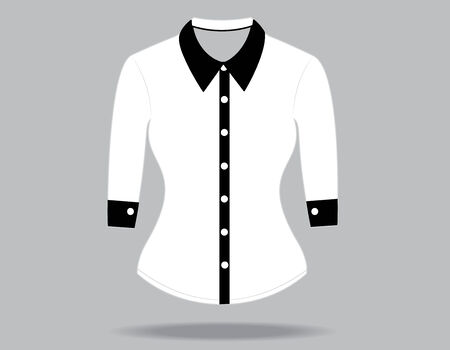 Blank shirt with long sleeves template for womanのイラスト素材