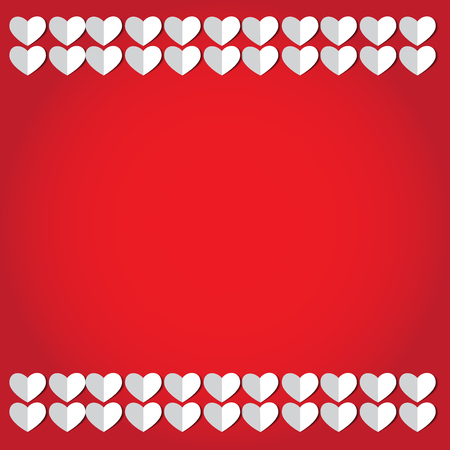 white heart on a red backgroundのイラスト素材