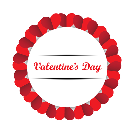 Card Valentine's Day on a white backgroundのイラスト素材