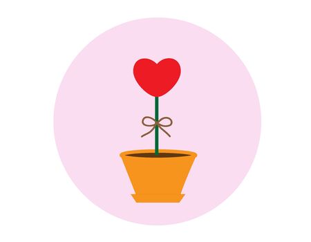 heart pot symbolのイラスト素材