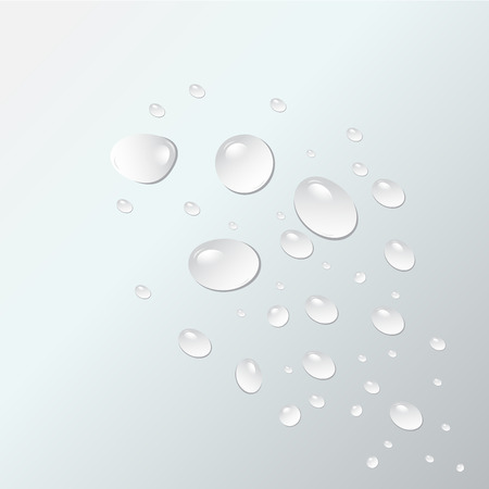 water drops vector on gray backgroundのイラスト素材