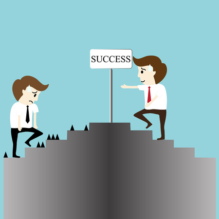The success and failure of a businessのイラスト素材