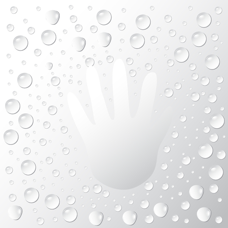 water drops on gray backgroundのイラスト素材